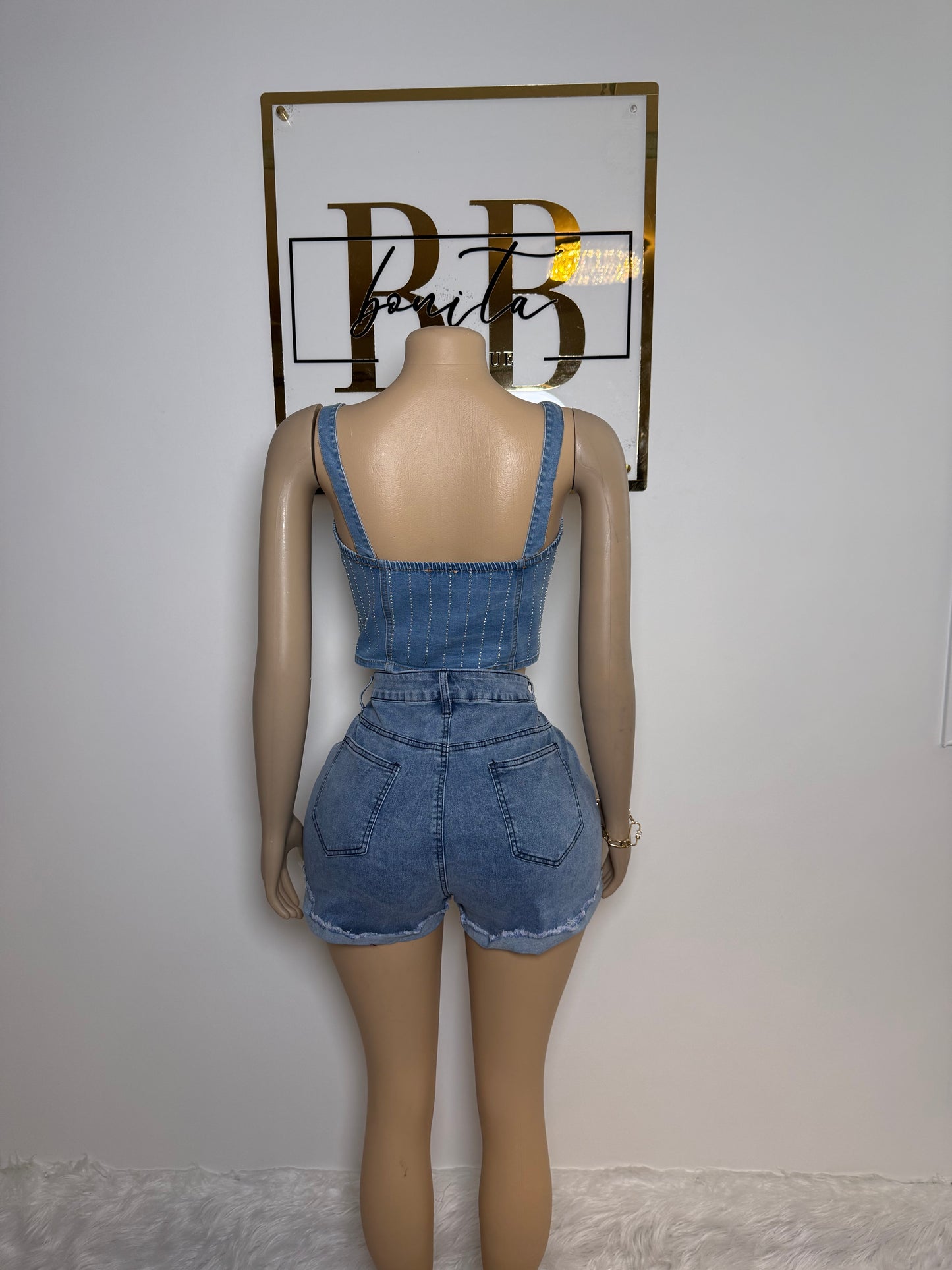 Bling Out Denim Shorts