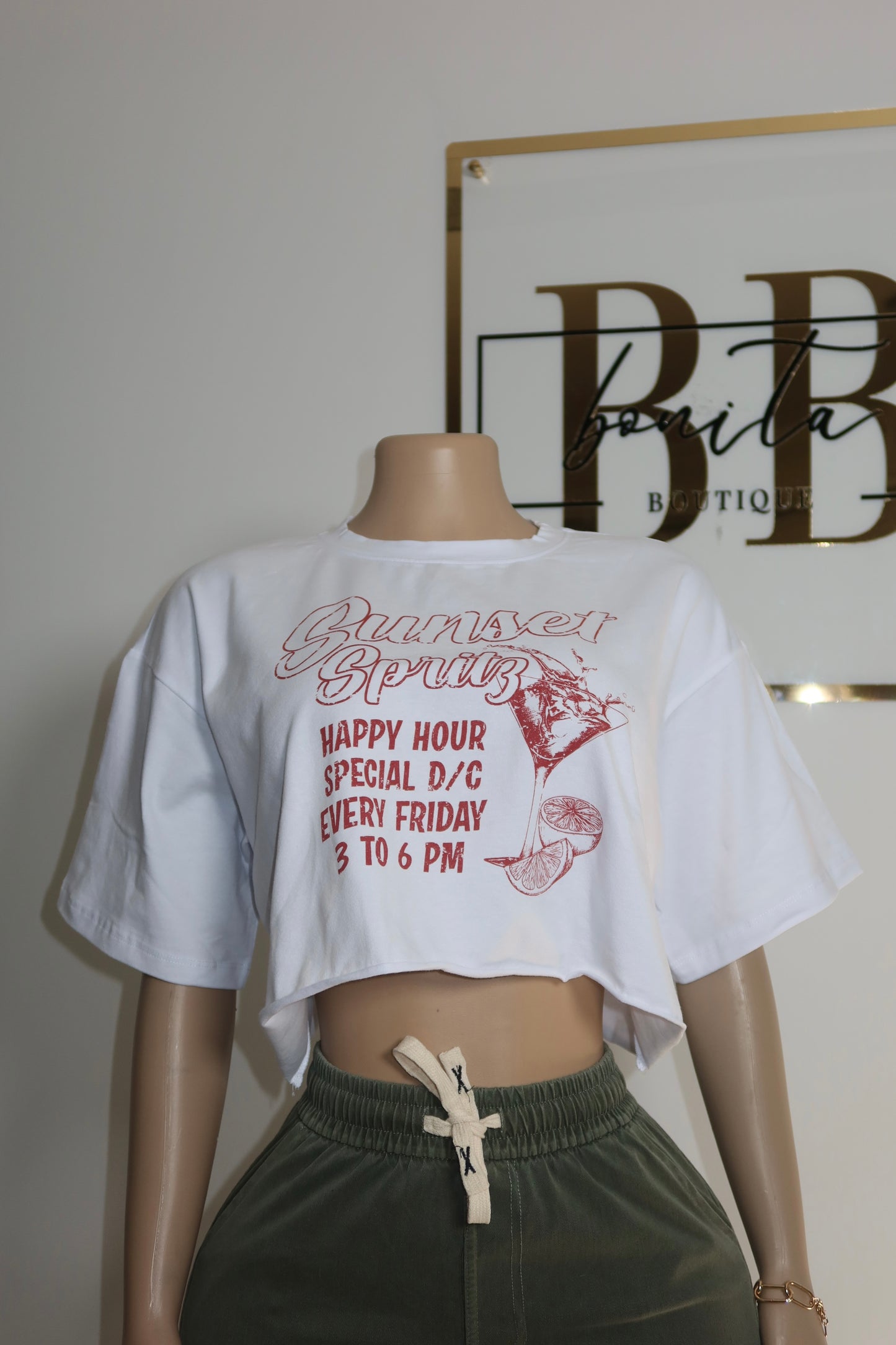 Sunset spritz crop top