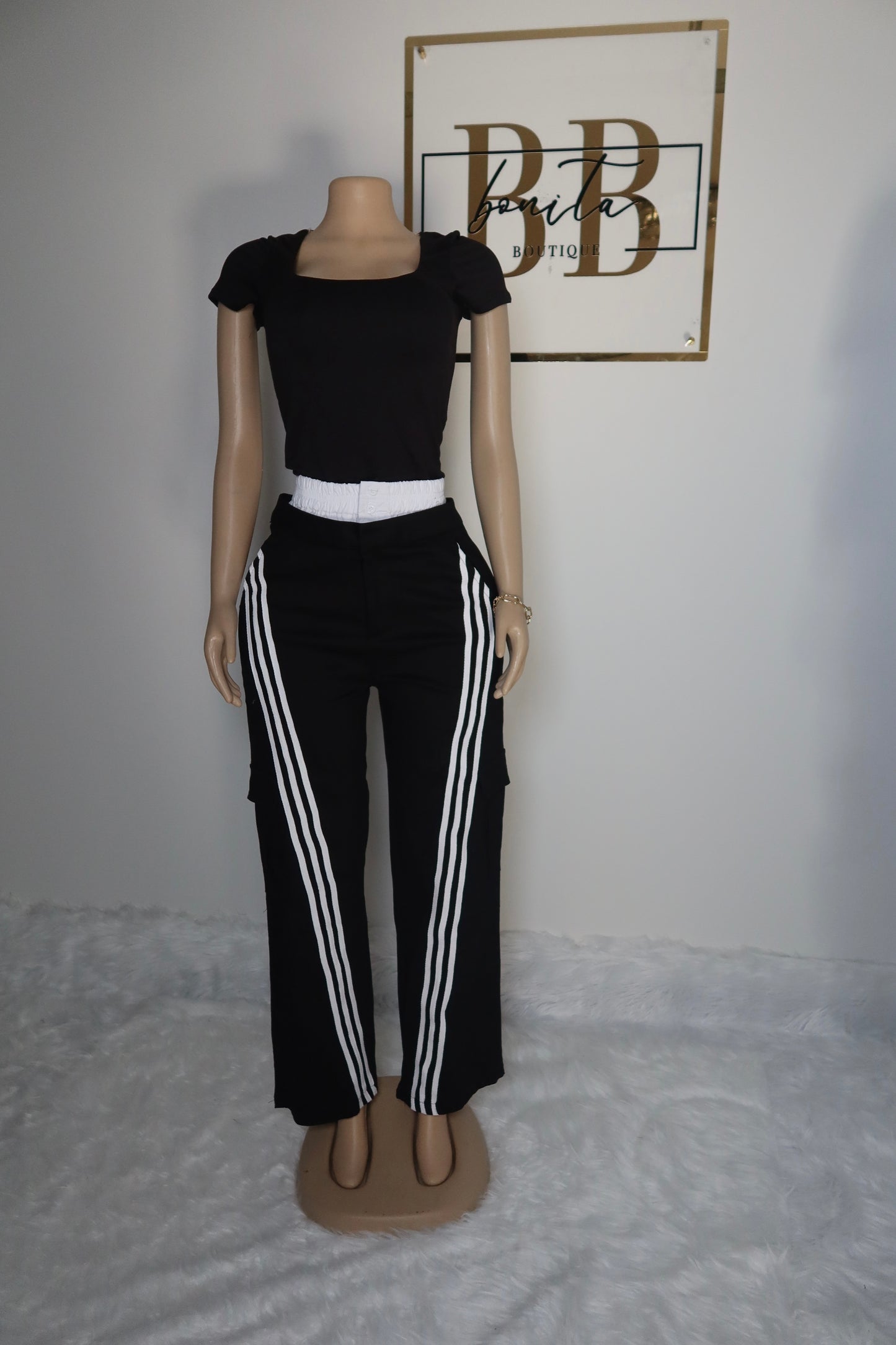 Double waistband gemini pants