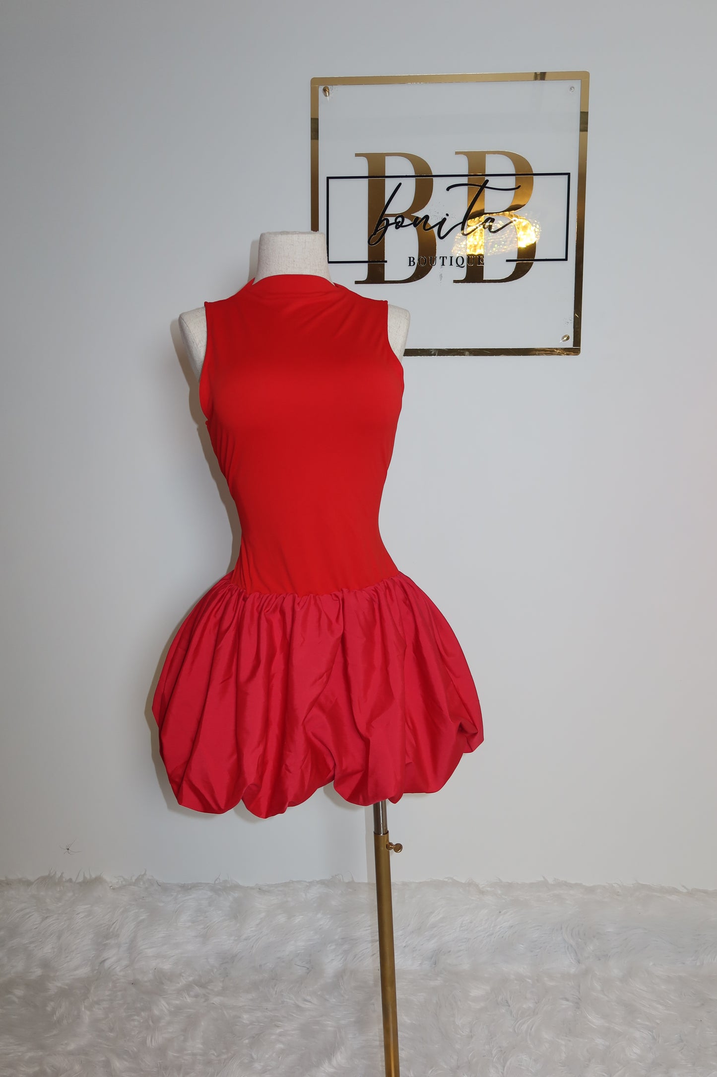 Cupid Bubble Dress (Red)