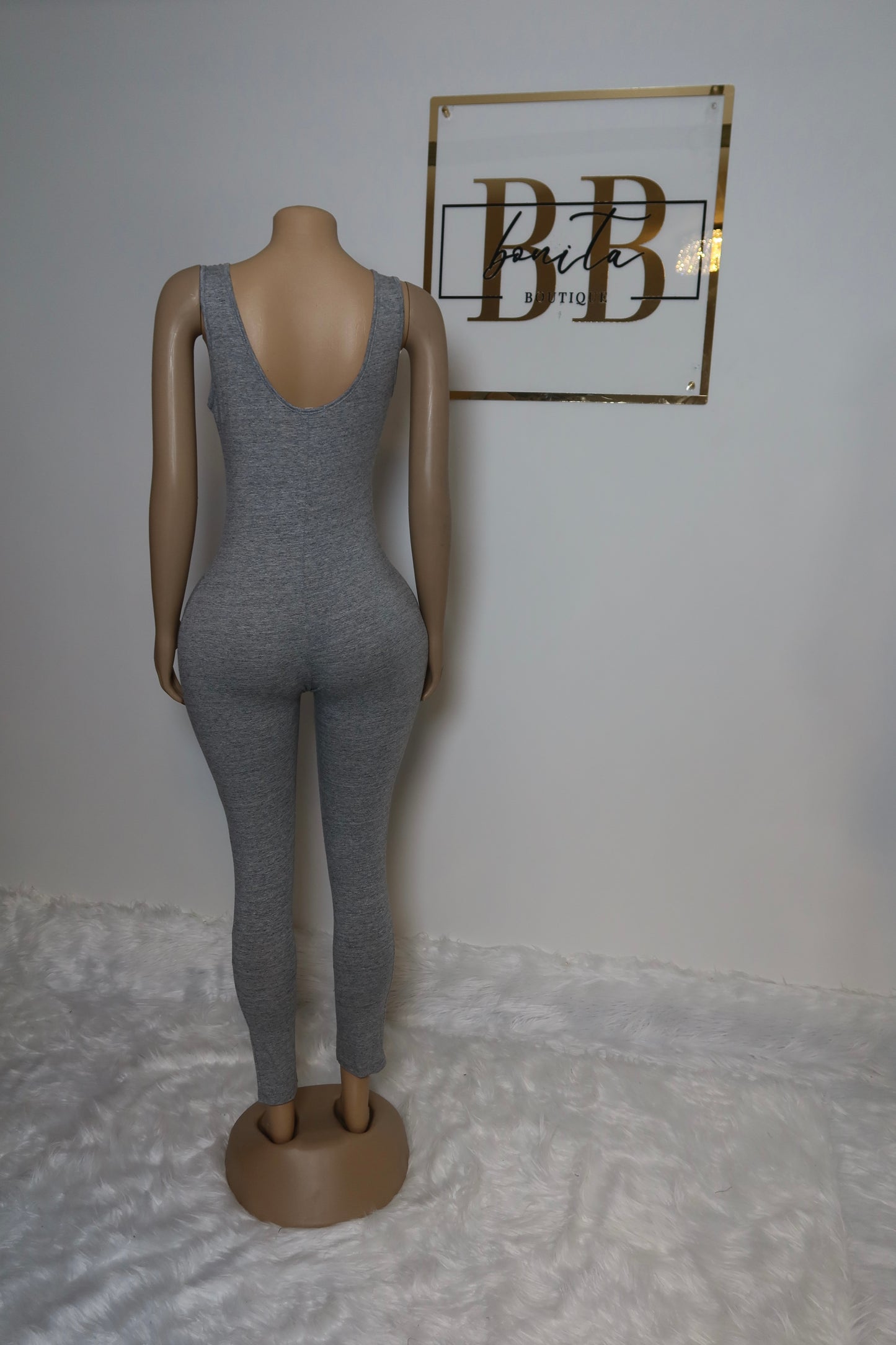 Heather Gray Jumpsuit