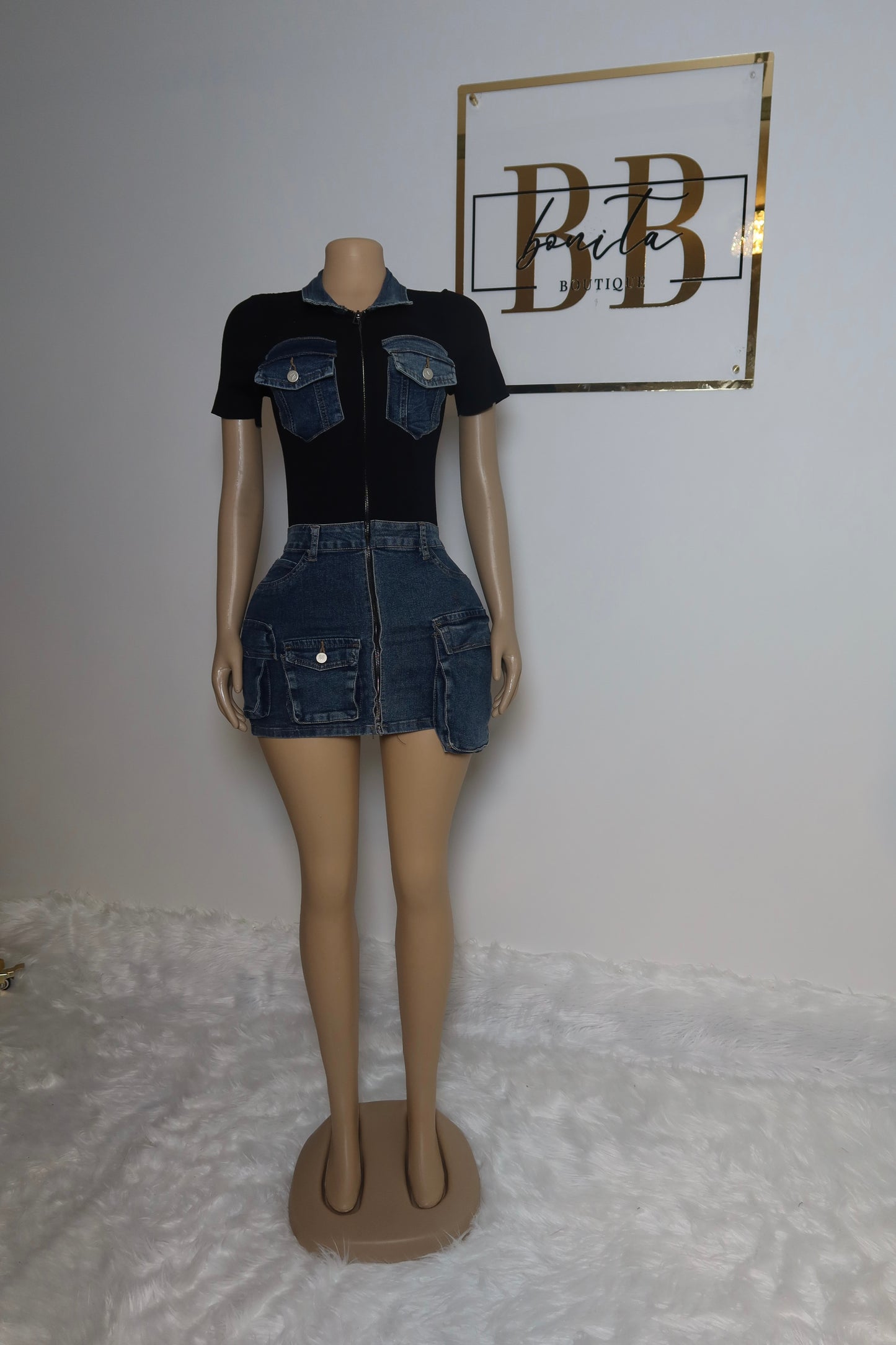 Misty Denim Dress