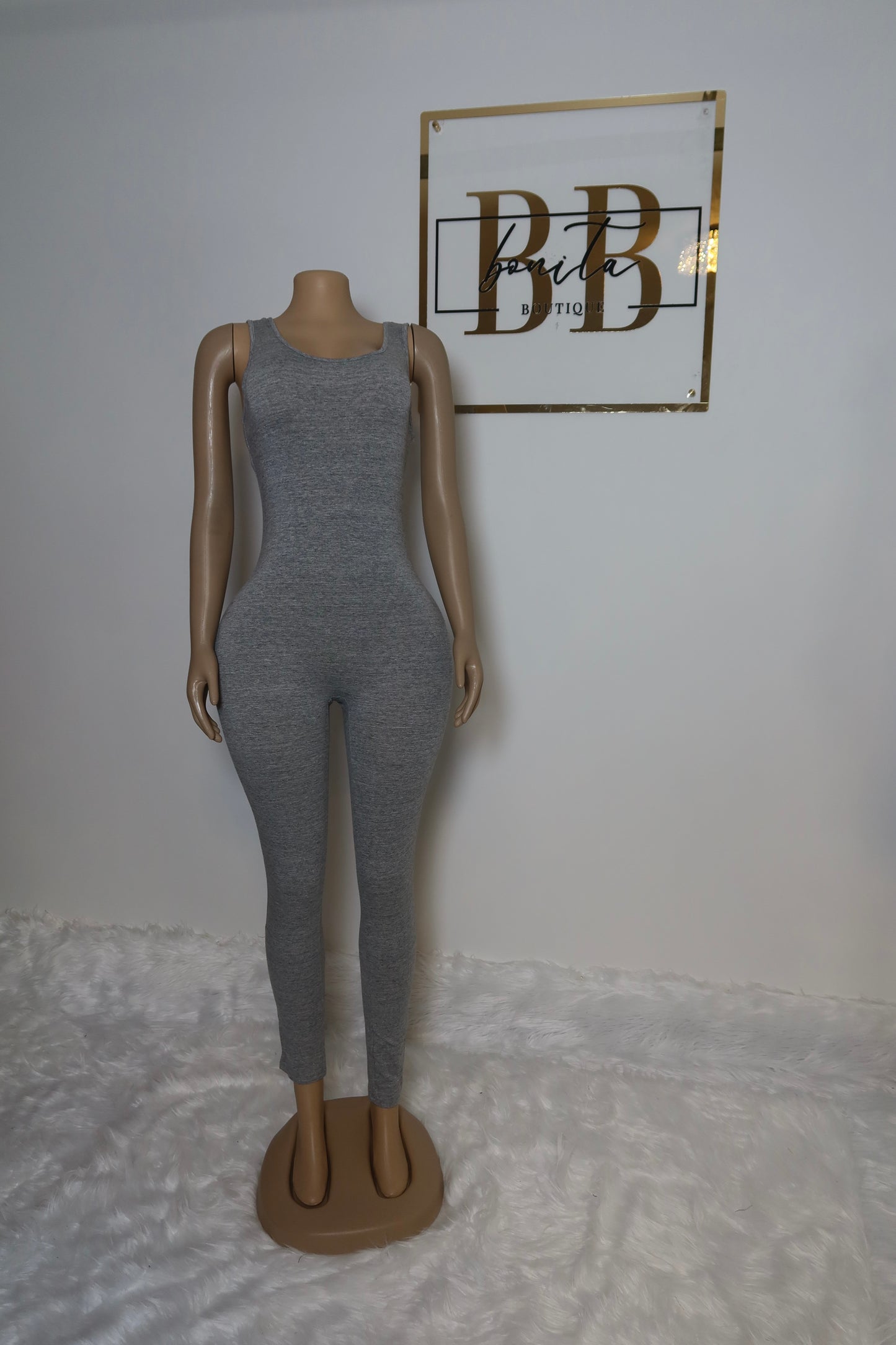 Heather Gray Jumpsuit