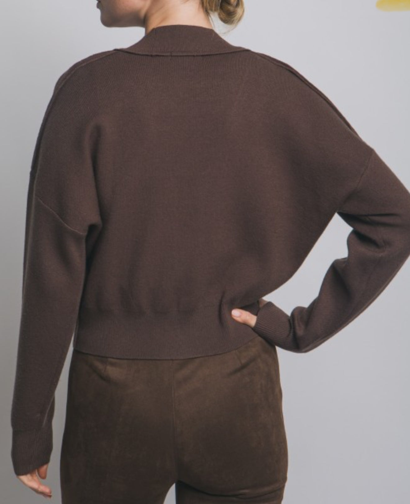 Mocha Button up Cardigan
