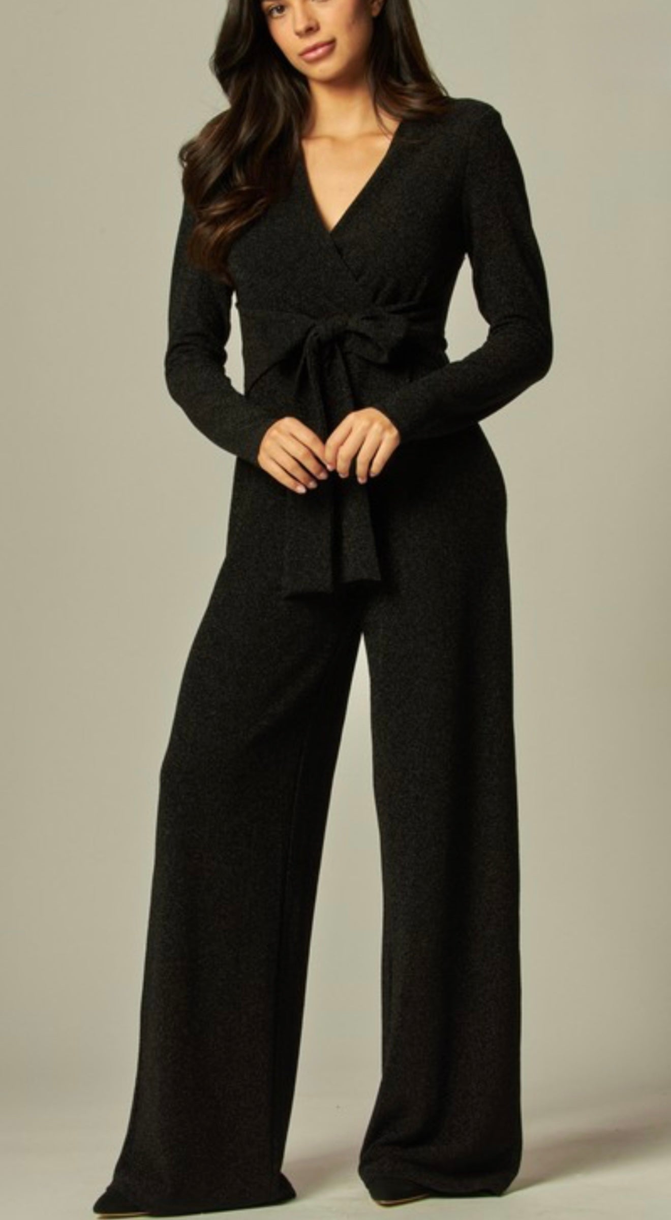 Shimmer Wrap Jumpsuit