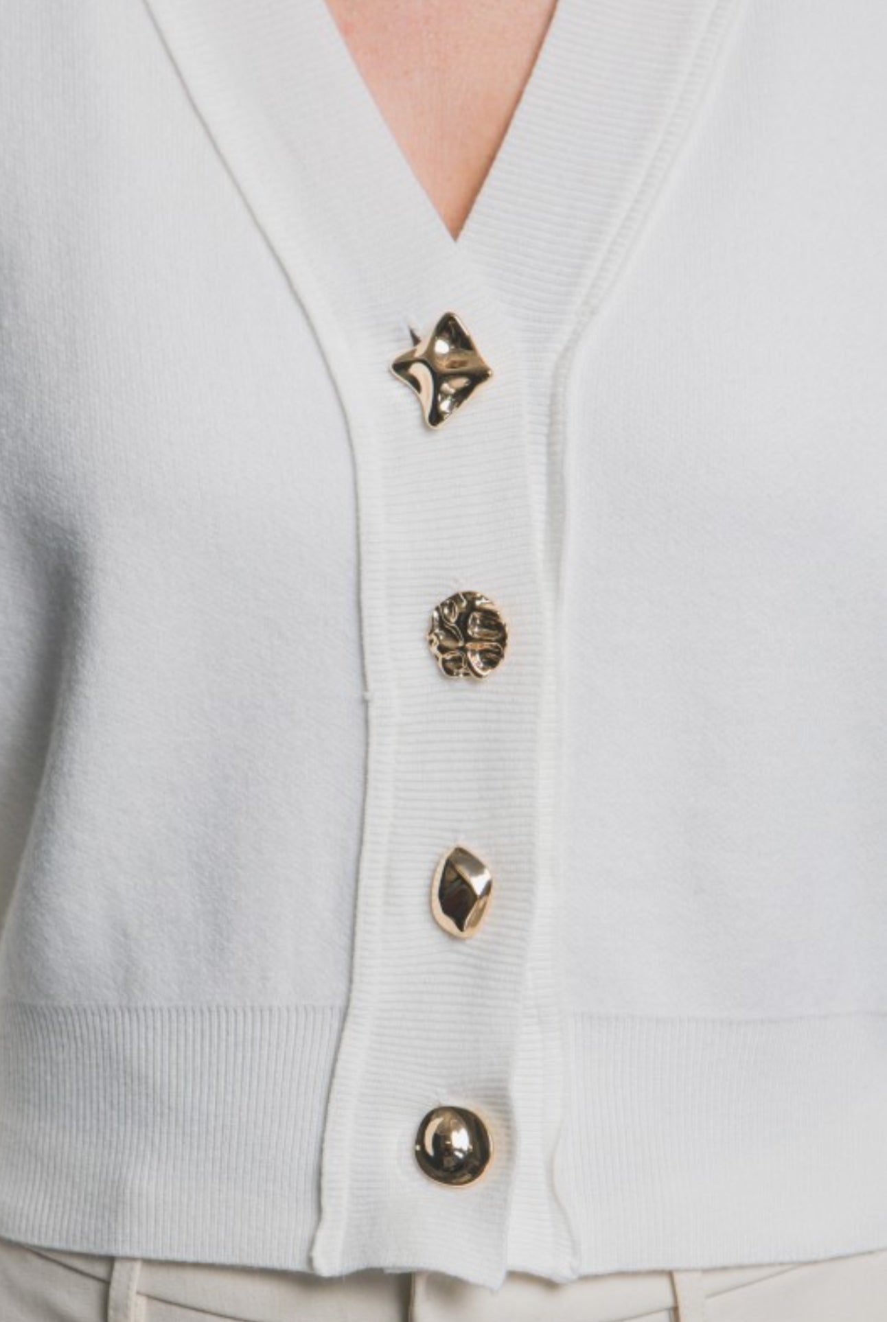 Ivory Button Up Cardigan
