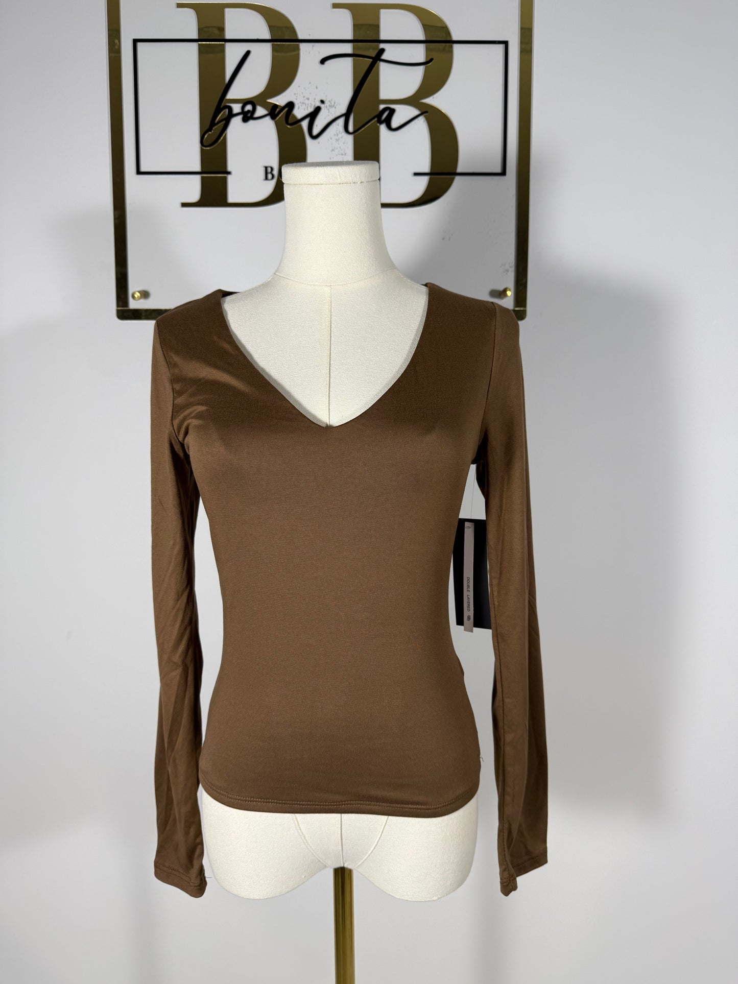 Double Layer Brown Top