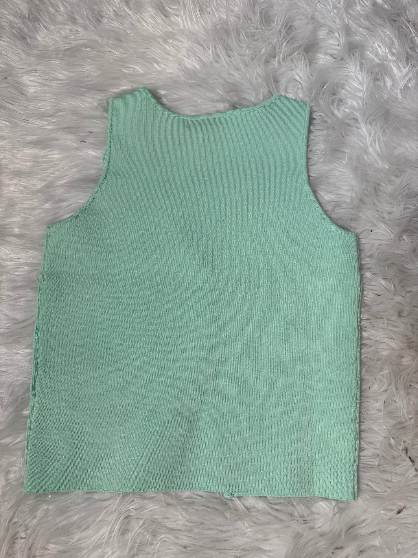 Mint Button Top
