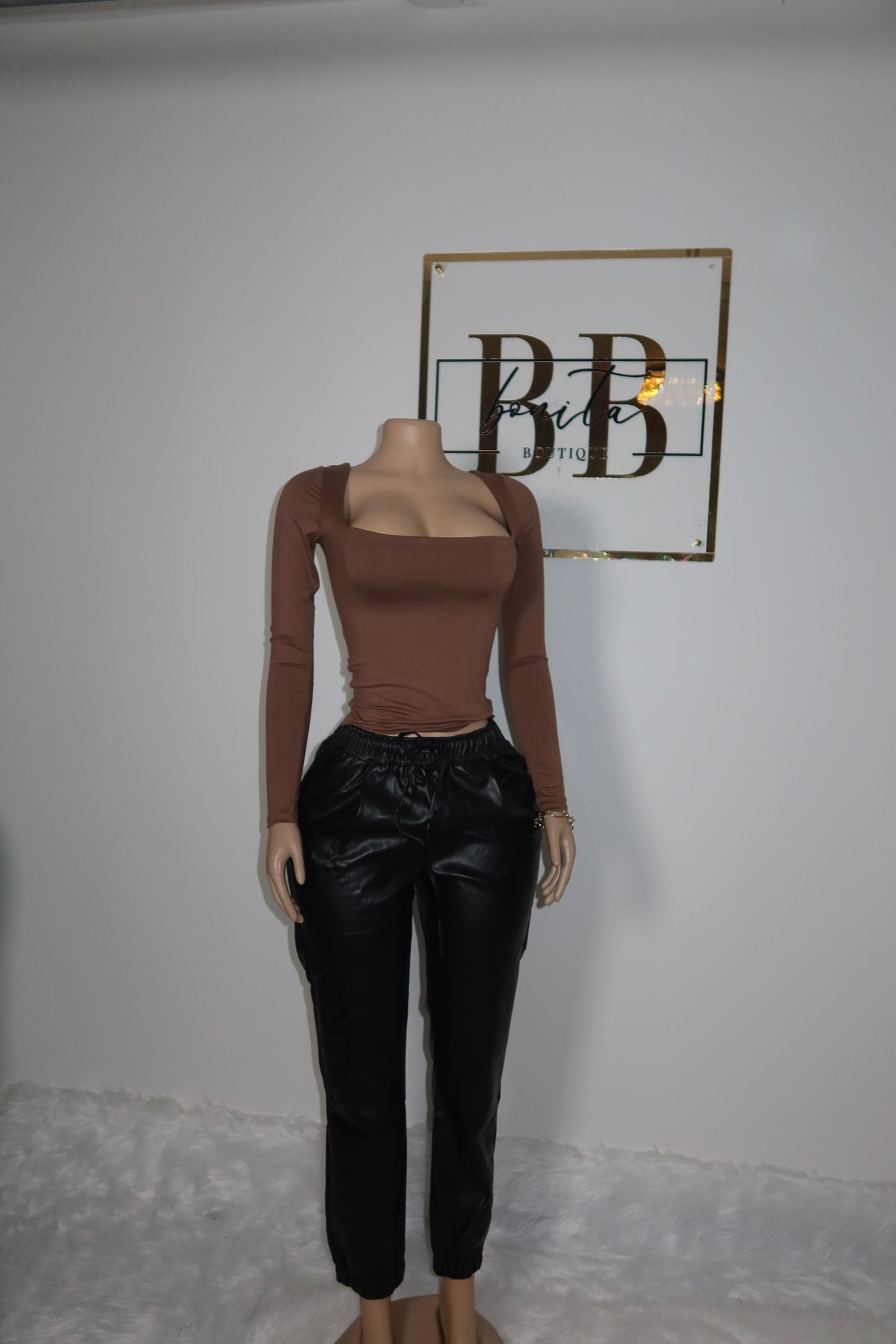 Gabby Leather Joggers