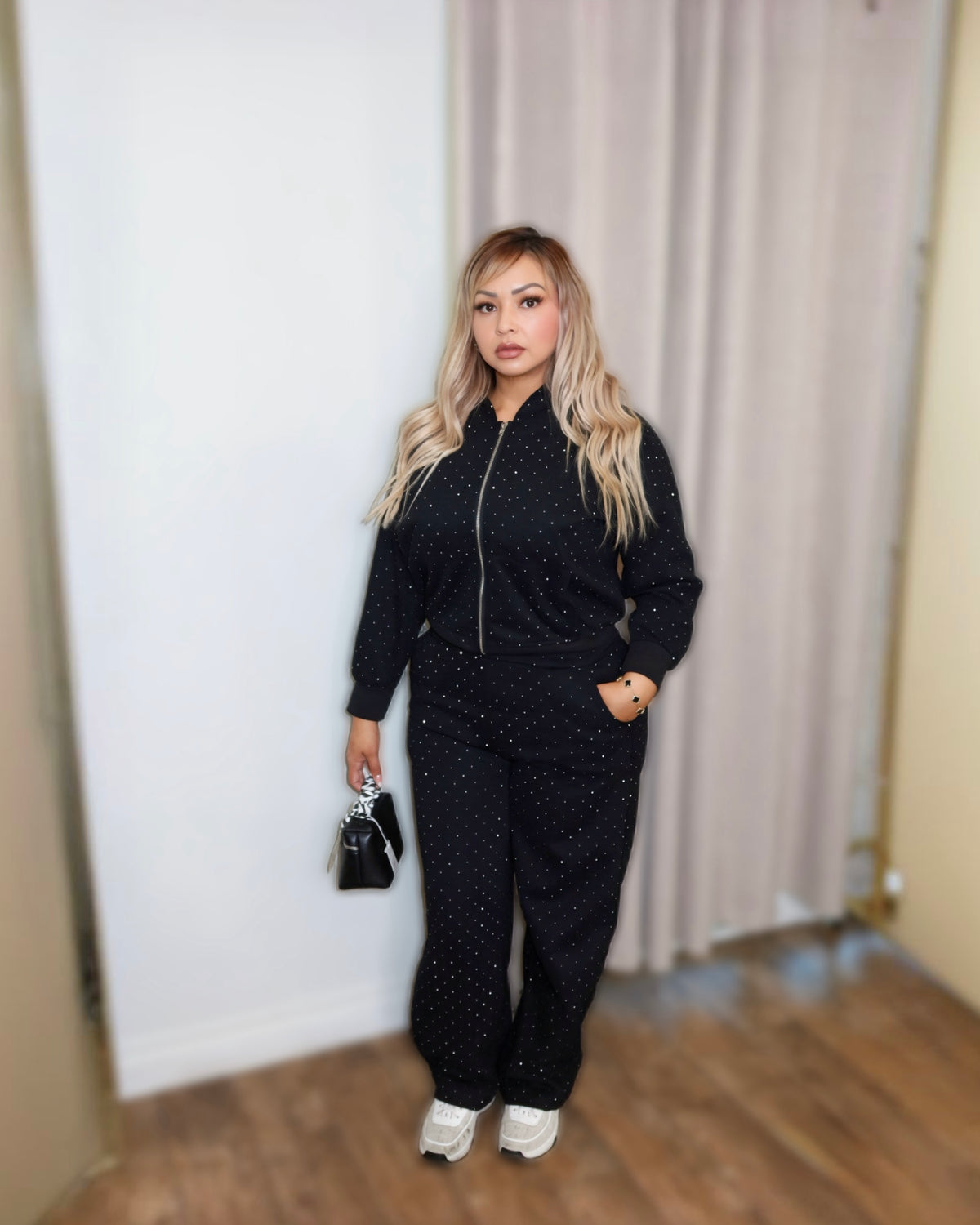 Sparkle Two-Piece Pants Set