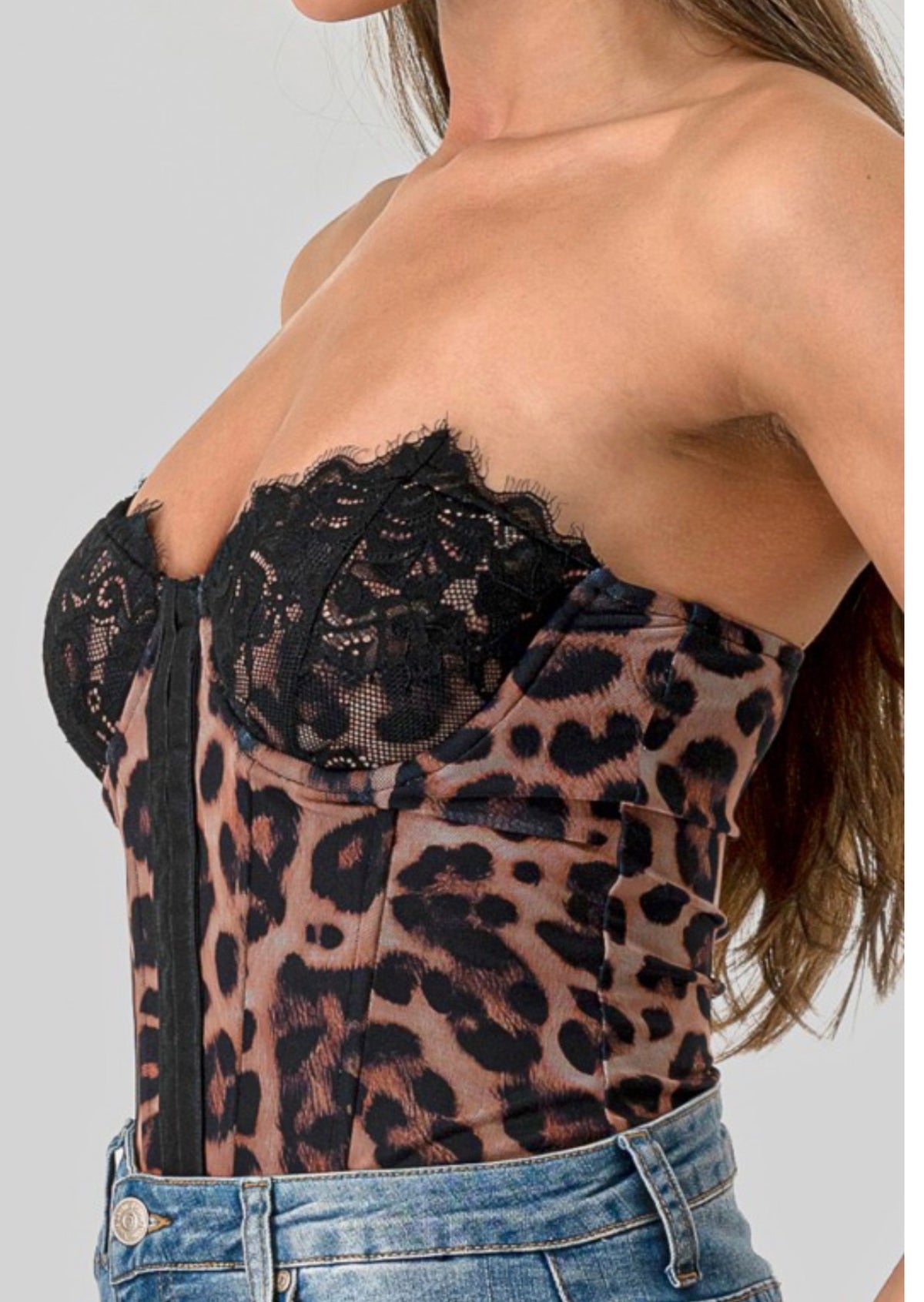 Leopard Corset Bodysuit