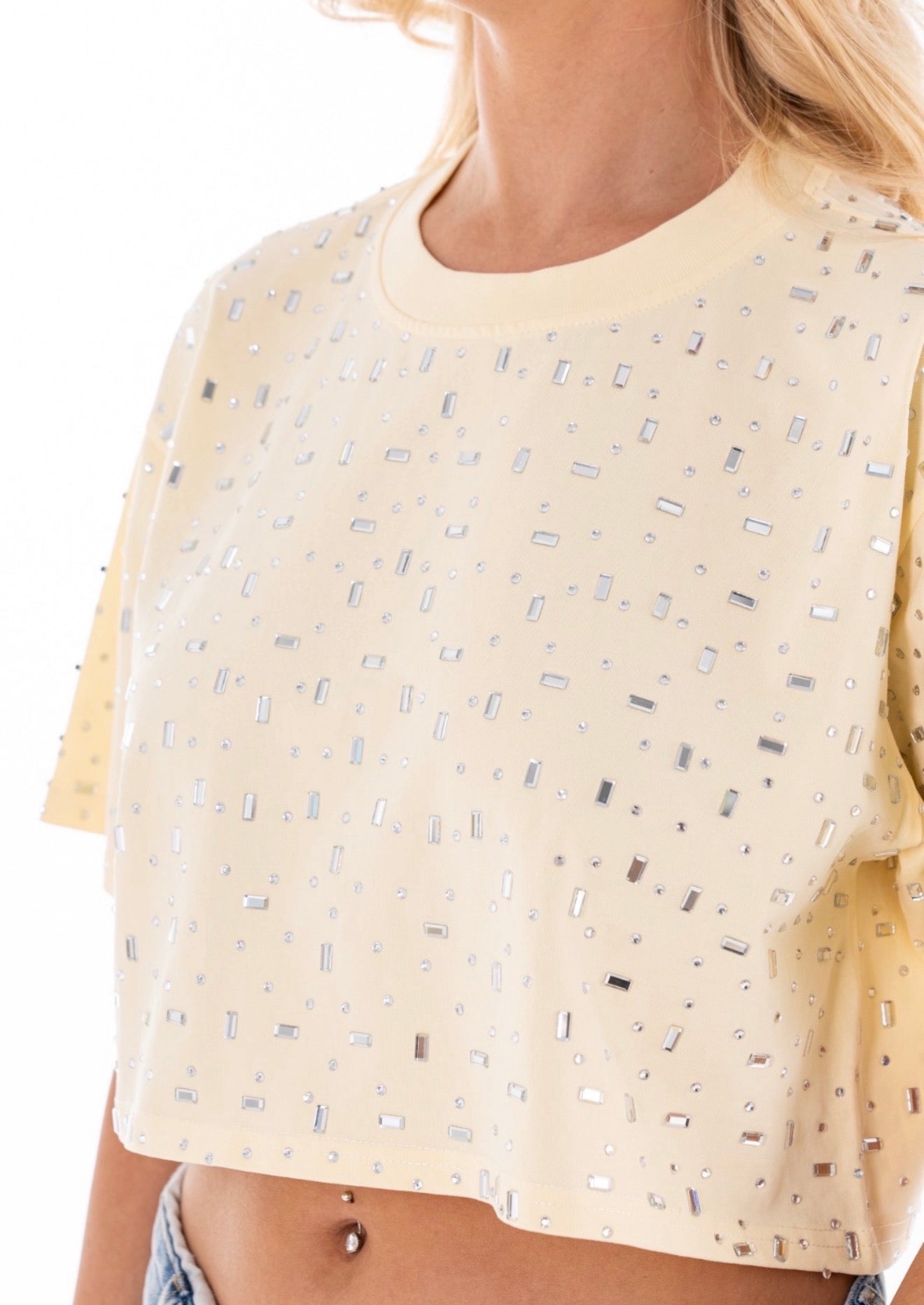 Glow Rhinestone Crop