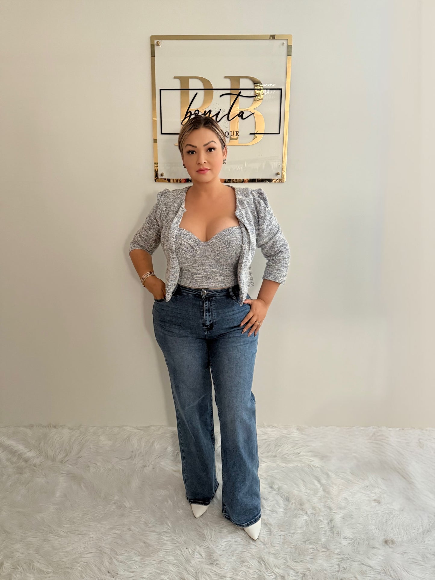 Blue Knit 2-Piece Set