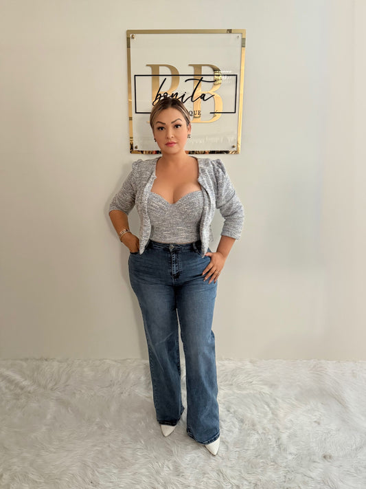 Blue Knit 2-Piece Set