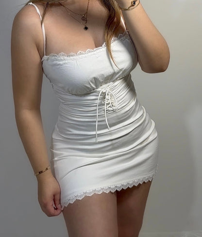 White Daisy Mini Dress