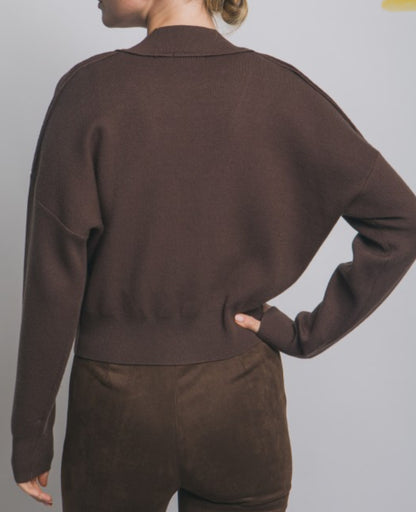Mocha Button up Cardigan