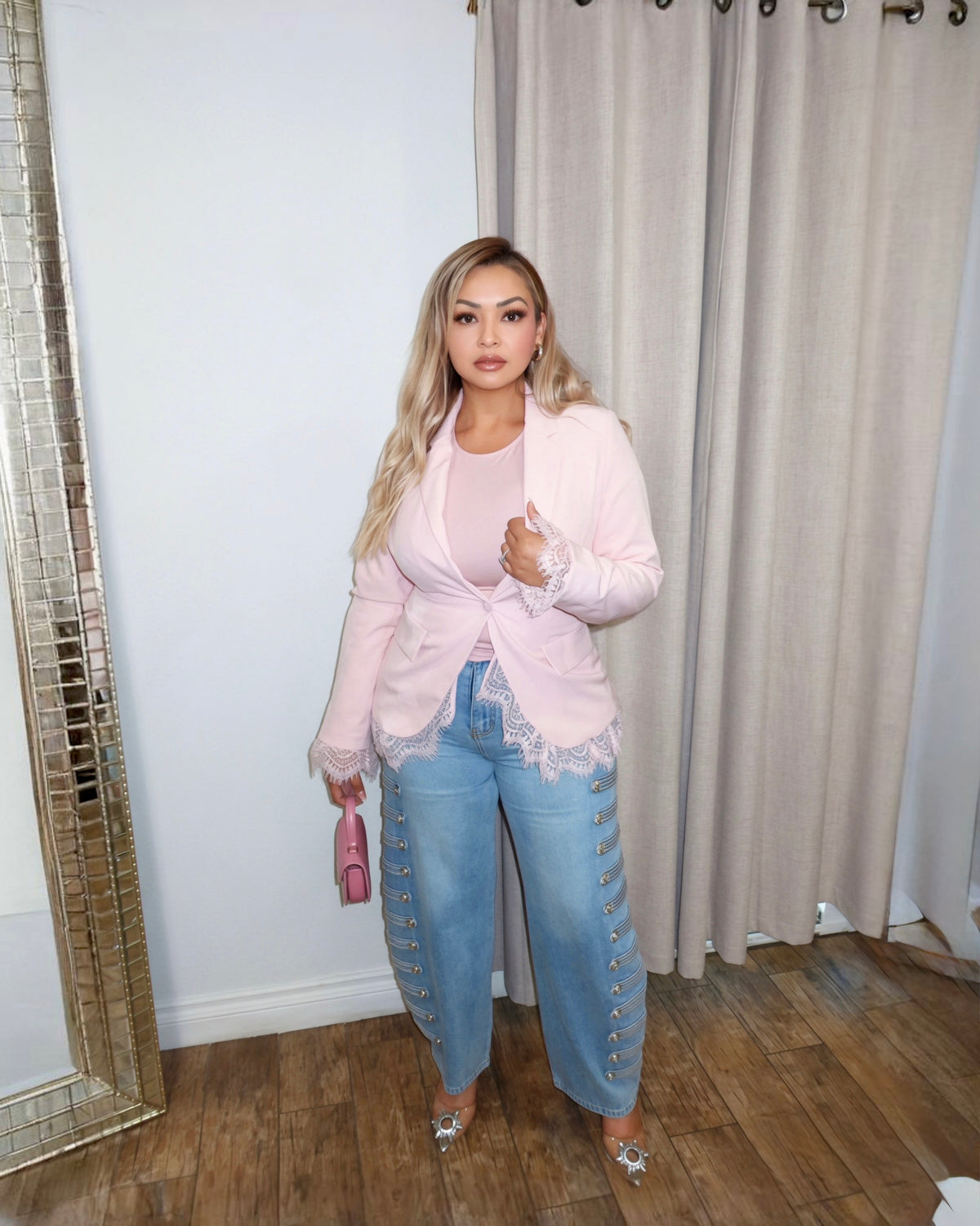 Blush Lace Blazer
