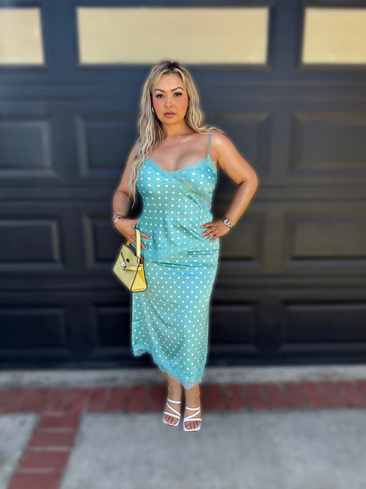 Minty Polka Dot Set