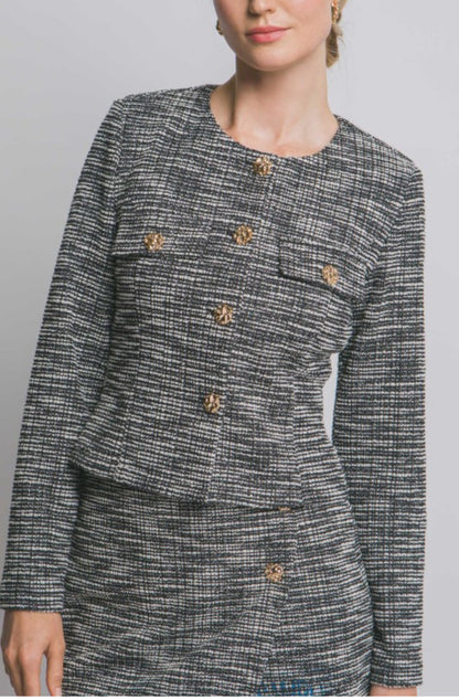 Tweed Button-Up Set