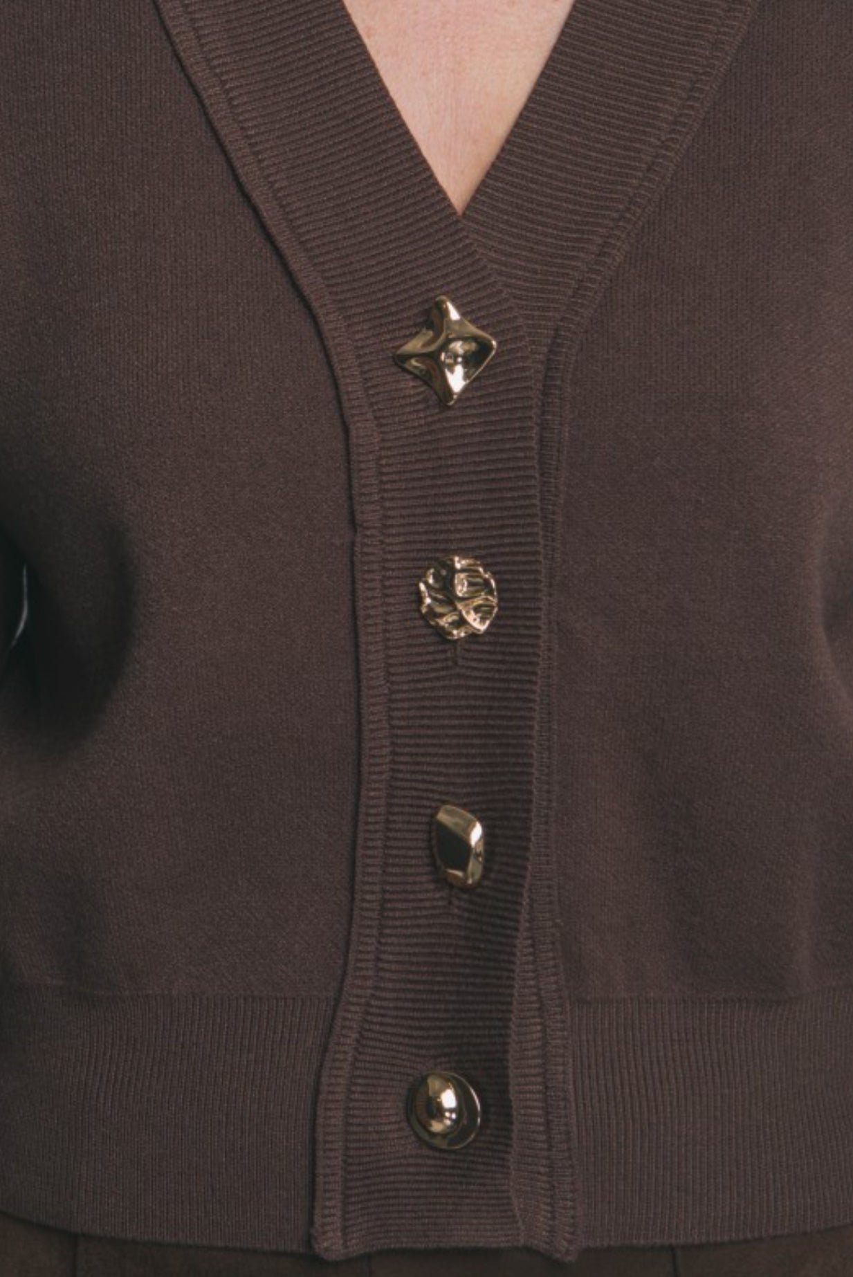 Mocha Button up Cardigan