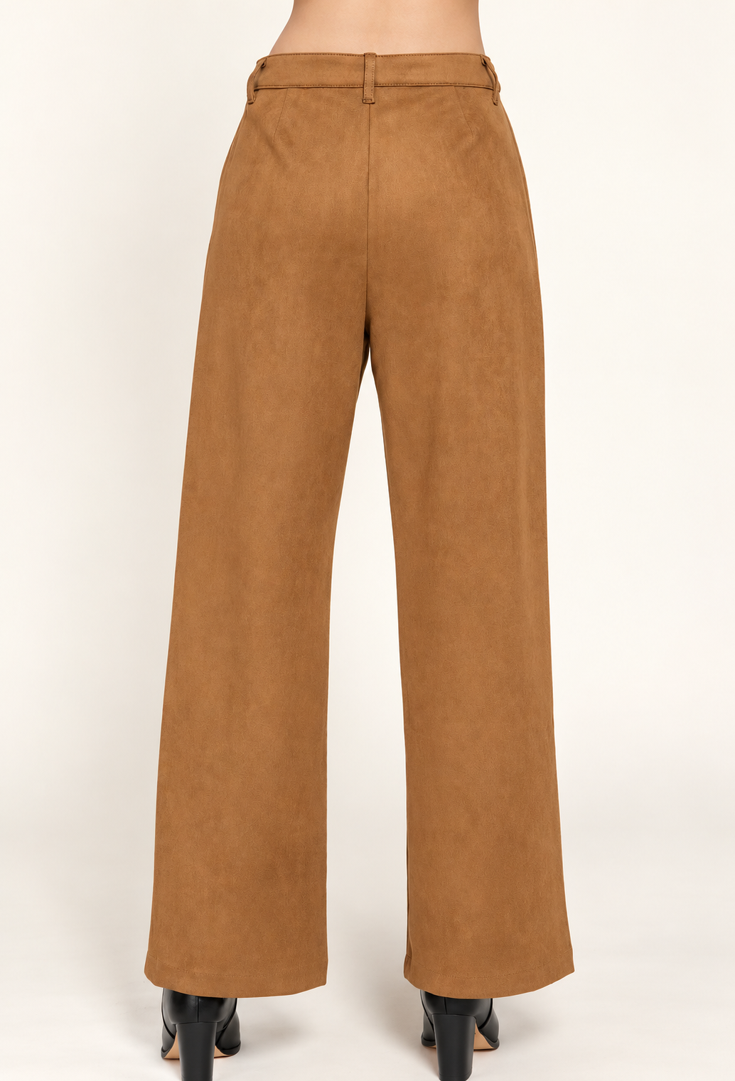 Suede Straight Pants