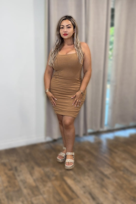Mila dress (tan)