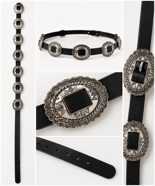 Western Black Thin Belt