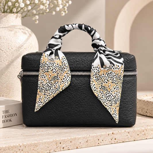 Black Leather Scarf Handbag 🖤
