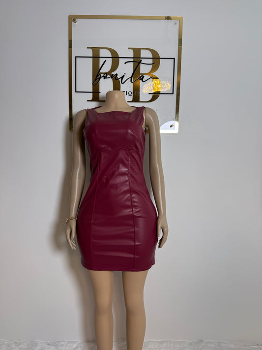 Daisy Leather Burgundy