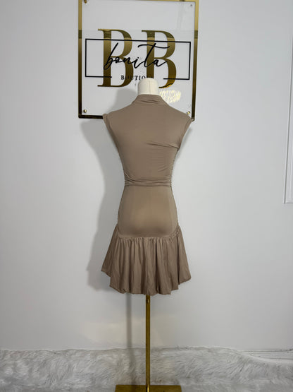 Taupe Mock Neck Mini